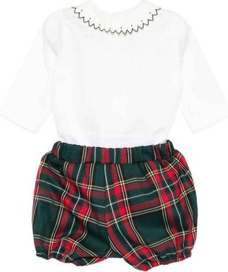 La Stupenderia Suit With Tartan Print