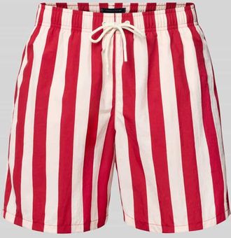 Tommy Hilfiger Regular Fit Badehose mit Tunnelzug in Rot, Größe XXL
