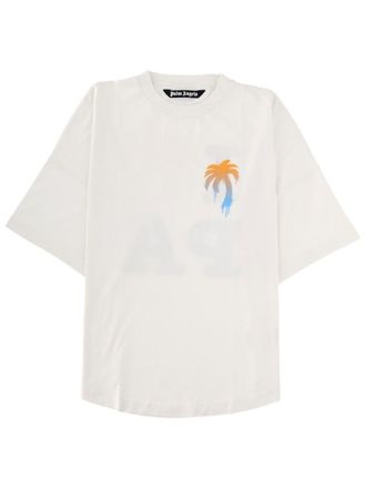 Palm Angels Palm Tree Graphic Cotton T-Shirt