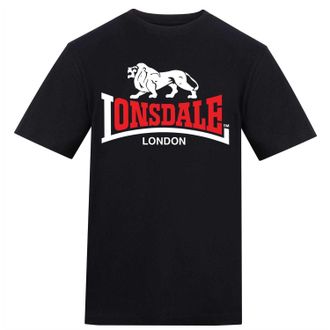 Lonsdale Herenlogo T-Shirt (Zwart)