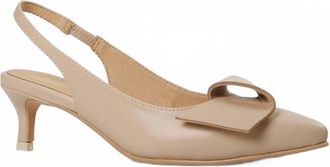 All Black Womens Flat Bow Kitten Heels In Beige
