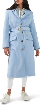 Belle & Bloom Skylilght Longline Wool Blend Coat in Sky Blue at Nordstrom, Size X-Small