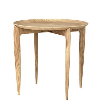 Fritz Hansen Tablett Beistelltisch, &Oslash; 45 x H 42 cm, Eiche