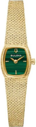 Bulova Goddess of Time Quartz Malachite Dial Ladies Watch 97L184