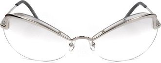 Anna Sui AS540 01 Womens Sunglasses Silver Size 54