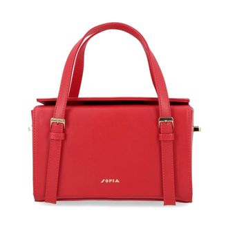 Vix Tassen, Dames, Rood, ONE Size, Leer, Tote Belmondo Mini