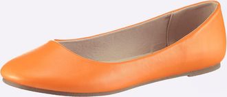 Casual Looks Ballerina CASUAL LOOKS, Damen, Gr. 36, orange, Lederimitat, Schuhe Ballerina