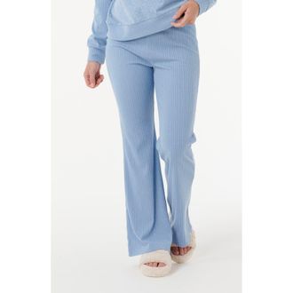 Rip Curl Cosy Rib Flare Leg Pants in Blue Marle at Nordstrom, Size X-Small