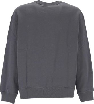 Maison Kitsun&eacute; Fox-Embroidered Cotton Fleece Sweatshirt - Dark Grey