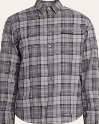 Ralph Lauren Purple Label Mens Plaid Twill Shirt