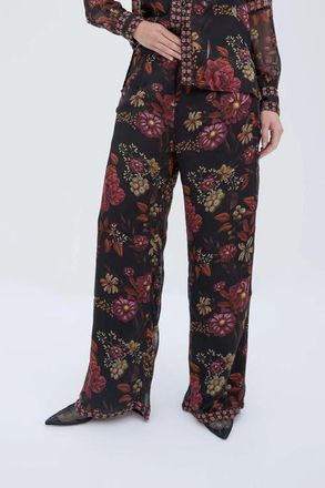 Raishma Floral Black Trousers at Nordstrom, Size 16 Uk