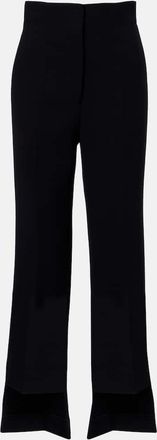 Khaite Rae high-rise cr&ecirc;pe flared pants