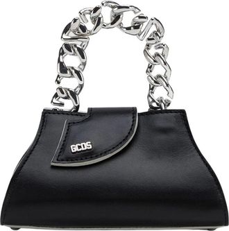 GCDS Comma Handtas - Dames - Handtassen - Zwart - ONE Size - Leer - Tassen