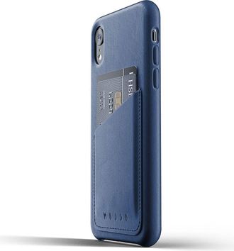 Mujjo Full Leather Wallet Case for iPhone XR in Monaco Blue at Nordstrom