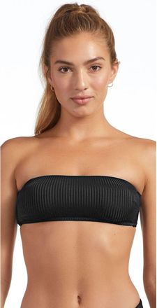 Vitamin A Mila Bandeau Top Womens Black EcoRib Stretch Swimwear Beachy JZZ377