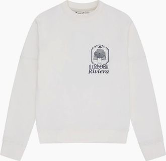 Ellesse Womens Rosmara Sweatshirt - Off White/Dark Blue - Size: 10