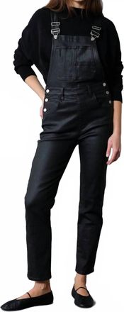 Daze Broadway Slim Crop Overalls In Black