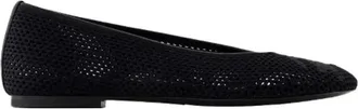 Burberry Leather flats - Dames - Ballerinas - Zwart - 37 EU - Leer - Schoenen