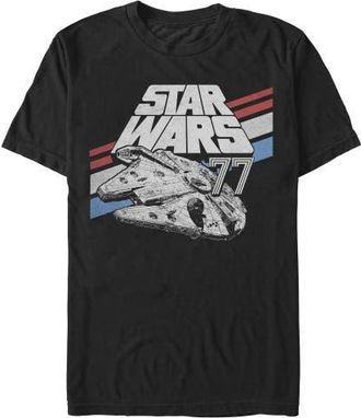 Star Wars Mens Star Wars Monochrome 77 Logo T Shirt in Black at Nordstrom, Size Xxx-Large