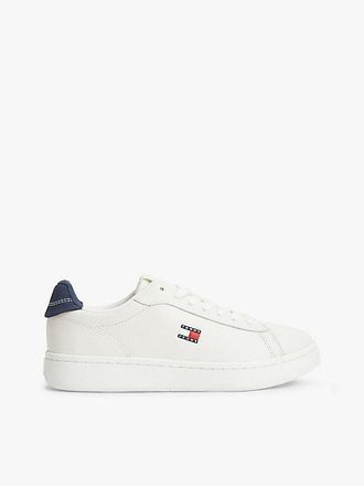 Tommy Hilfiger Zapatillas Archive de tenis en piel con tal&oacute;n en contraste