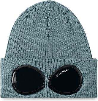 C.P. Company COTTON GOGGLE BEANIE Size: OS, colour: BLUE