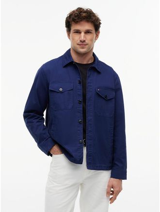 Tommy Hilfiger Mens Twill Utility Shirt Jacket - Preppy Navy - XXL