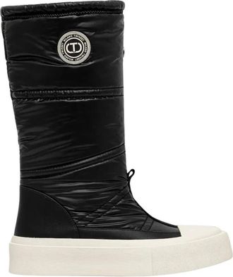 Twinset Schoenen, Dames, Zwart, 37 EU, Leer, Winterlaarzen