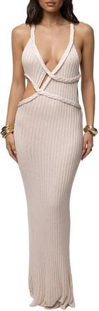 JLUXLABEL Drift And Dream Braided Maxi Dress in Milk at Nordstrom, Size X-Small