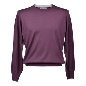 Brunello Cucinelli Plum Virgin Wool Blend Sweater, Brand Size 50 (US Size 40)