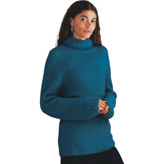 Celtic & Co. Alpaca Cott Slch Turtleneck Sweater in Deep Icelandic Blue at Nordstrom, Size X-Small