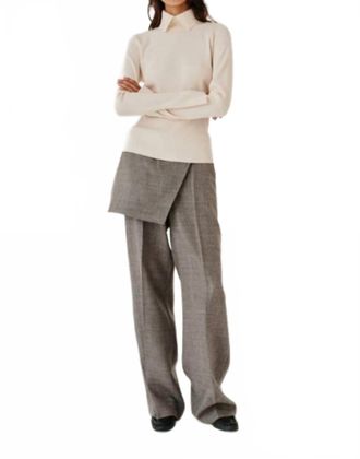 The Garment Pine Straight Leg Skirt Pants In Grey Melange
