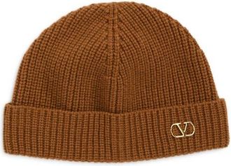Valentino Cashmere Beanie in Camel at Nordstrom
