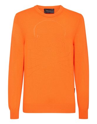 Philipp Plein Cashmere Pullover Round Neck LS Skull and Plein