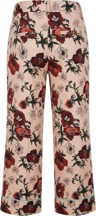 Baldinini Bloemrijke wijde broek - Dames - Broeken - Veelkleurig - Maat: M Katoen