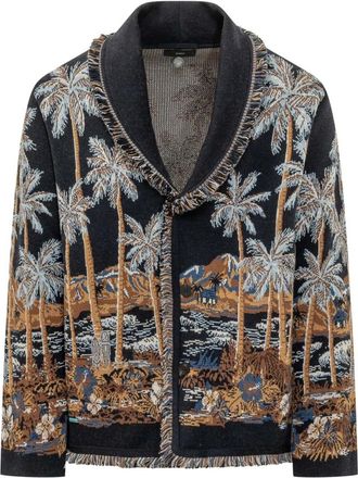 Alanui Diamond Head Vest - Heren - Vesten - Blauw - M - Wol - Truien & Vesten