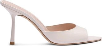 Stuart Weitzman Lexington Mule 85 - Dames - Muiltjes - Beige - 35 1/2 EU - Leer - Schoenen