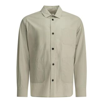 sacai Typewriter Casual overhemd - Heren - Overhemden - Grijs - Maat: S Katoen
