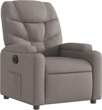 vidaXL Vidaxl - Sillón reclinable eléctrico tela gris taupé