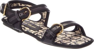 Ferragamo Ferragamo Anteo Leather Flat Sandal