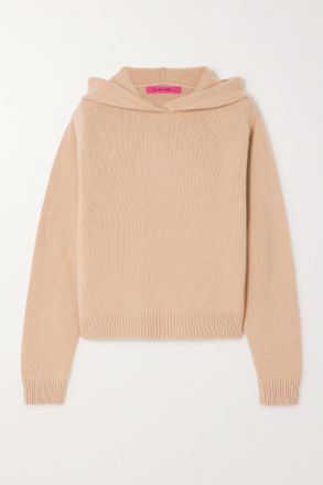 The Elder Statesman Maglia Cropped In Cashmere Con Cappuccio - Neutri