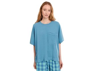 Free People Staycation Sleep T-Shirts Womens Pajama Blissful Blue : LG (Womens 12-14)