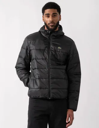 Lacoste Mens Lacoste Lightweight Colorblock Mens Puffed Jacket - Black/Black C31 - Size: 38/Regular