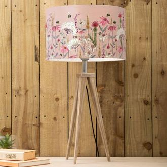 Voyage Maison Aratus Tripod Lamp with Hermione Eva Lampshade in Baby Pink