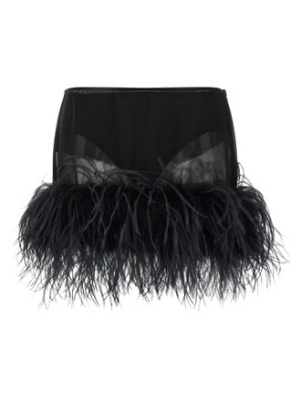 The Attico Black Polyester Long Womens Skirt