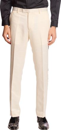 Paisley & Gray Slim Fit Sloane Tuxedo Pants in Milk White Jacquard at Nordstrom Rack, Size 36 X 32