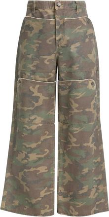 Guess Co panelled camouflage jeans - unisex - Cotton - 28 - Green