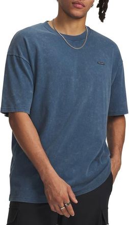 Under Armour UA Logo Patch Oversize T-Shirt in Wham Blue at Nordstrom, Size Xx-Large
