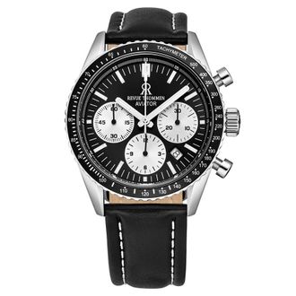 Revue Thommen Aviator Chronograph Automatic Black Dial Mens Watch 17000.6534