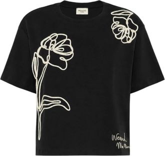 Max Mara T-shirt - Dames - T-shirts - Zwart - XS - Katoen - Tops