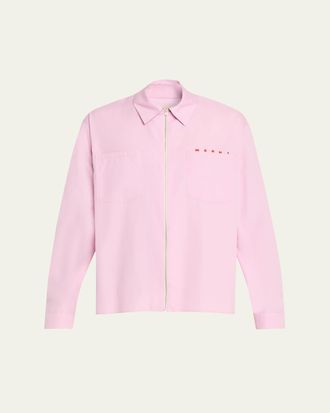 Marni Mens Boxy Poplin Shirt Jacket